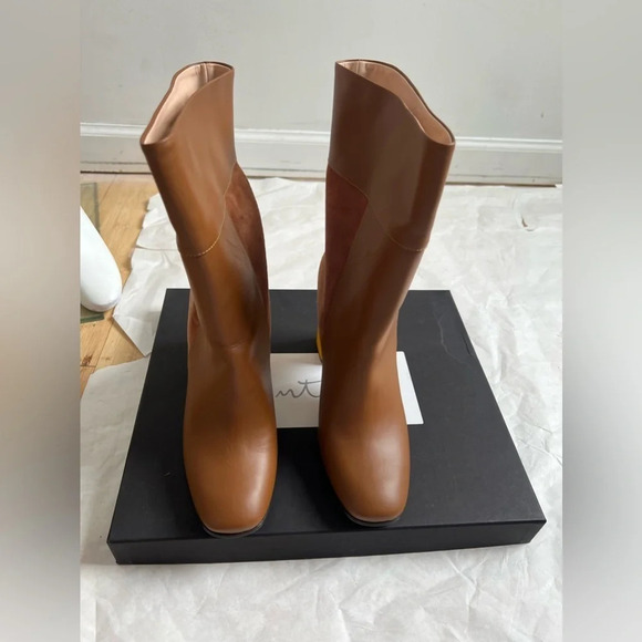 Marina Rinaldi Women's Leibniz Block Heel Suede Ankle Boots Leather Sz 40 US 10 - Picture 2 of 9